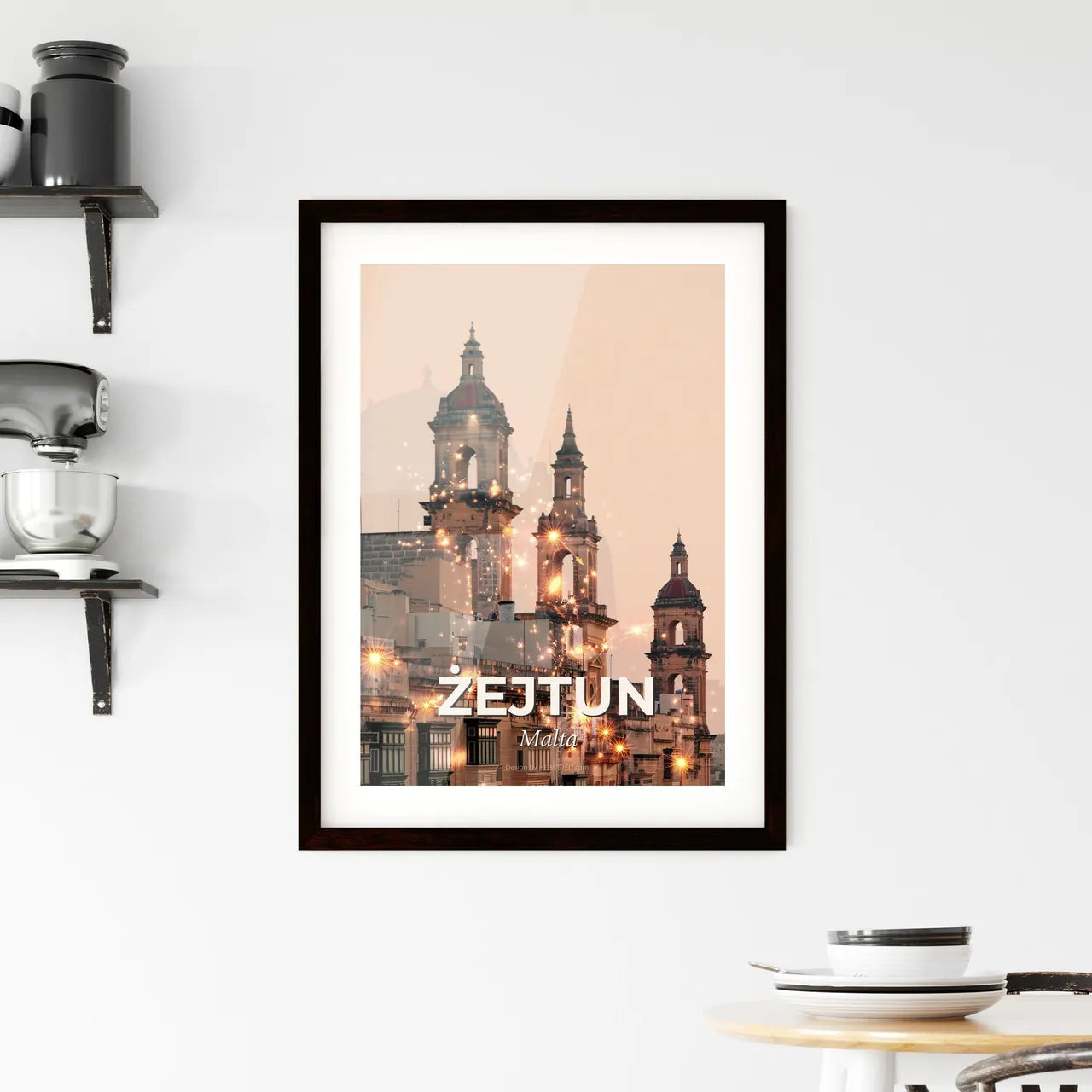 Zejtun Malta Double Exposure Art Print Framed Print