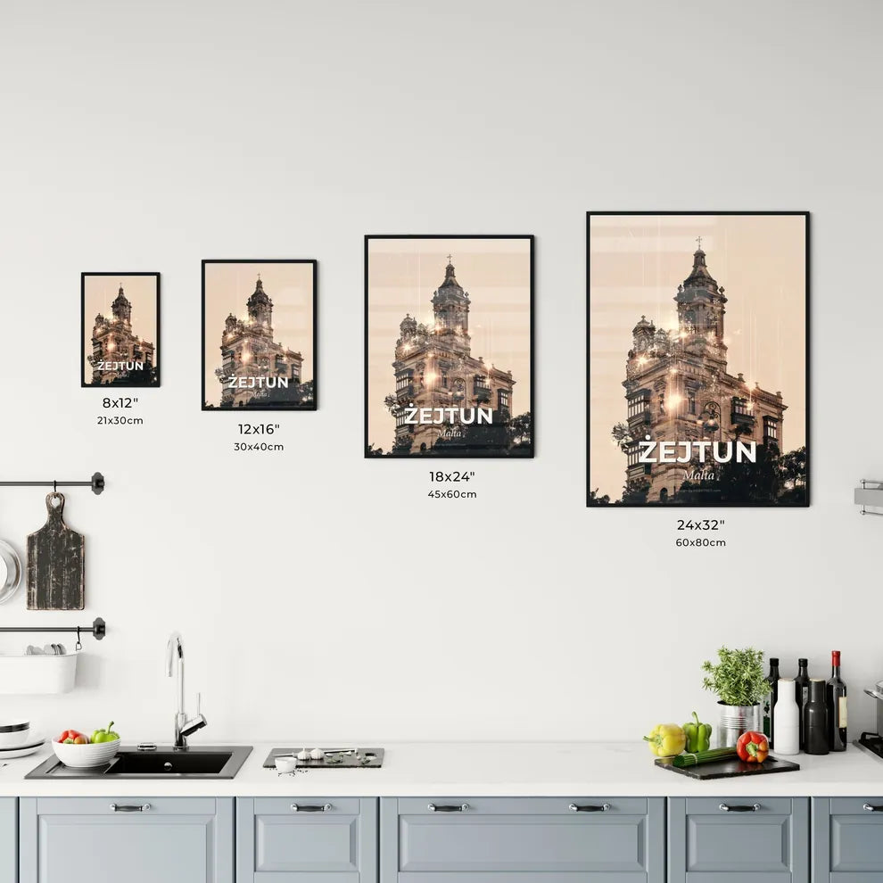 Zejtun Malta Double Exposure Skyline City Art Office Art