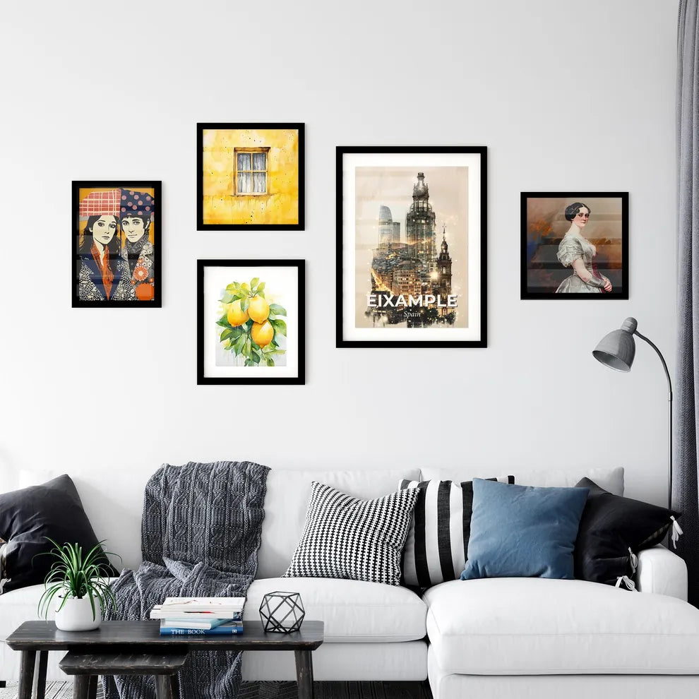 Barcelona Eixample Skyline Dreamy Colors Poster Art Wall Art