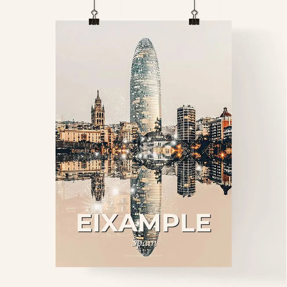 Barcelona Cityscape: Lights and Shadows Masterpiece Poster