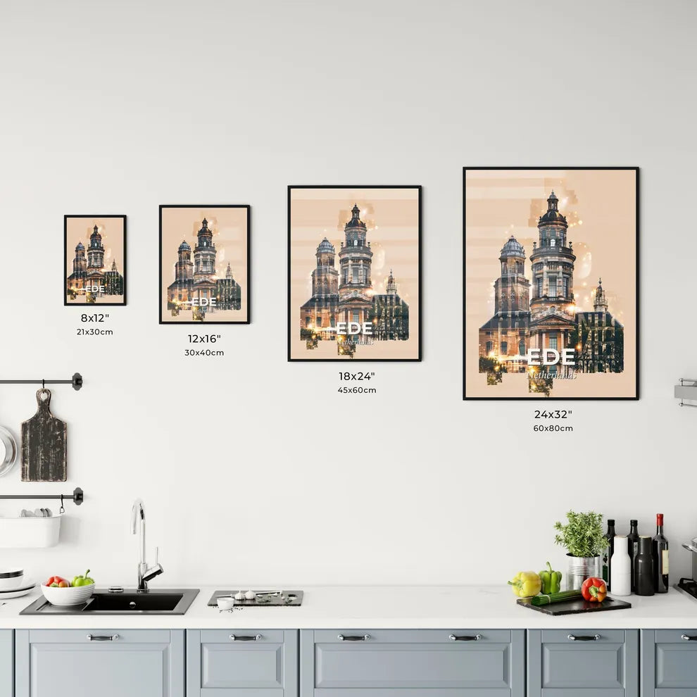 Ede, Netherlands: City Skyline Art with Local Icons Office Art