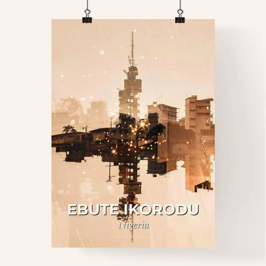 Ebute Ikorodu Skyline Composite Art Poster