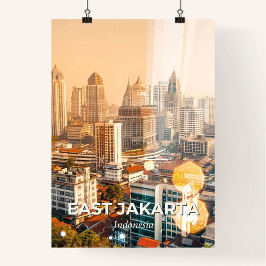 East Jakarta City Skyline Indonesia Art Print Poster Poster