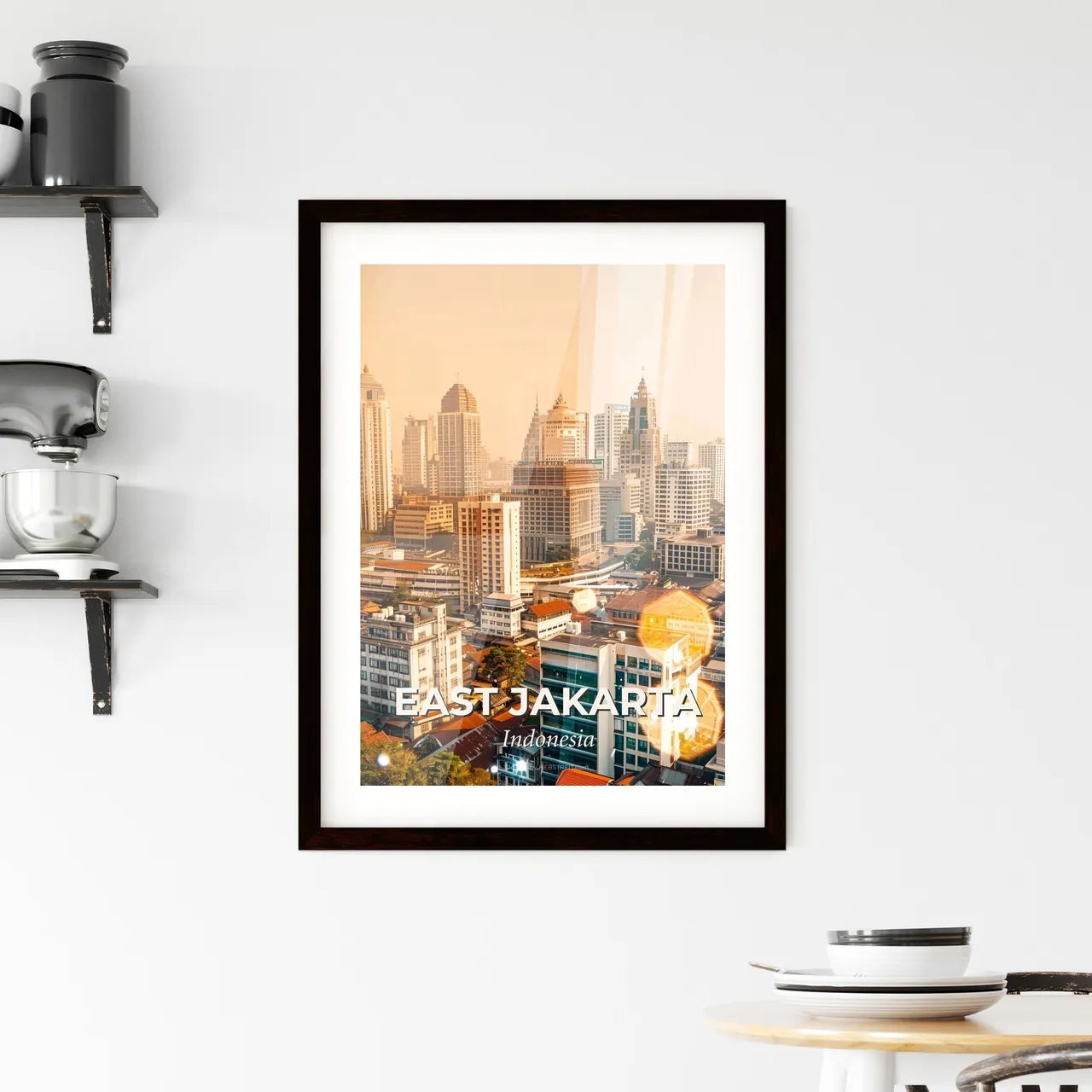 East Jakarta City Skyline Indonesia Art Print Poster Framed Print
