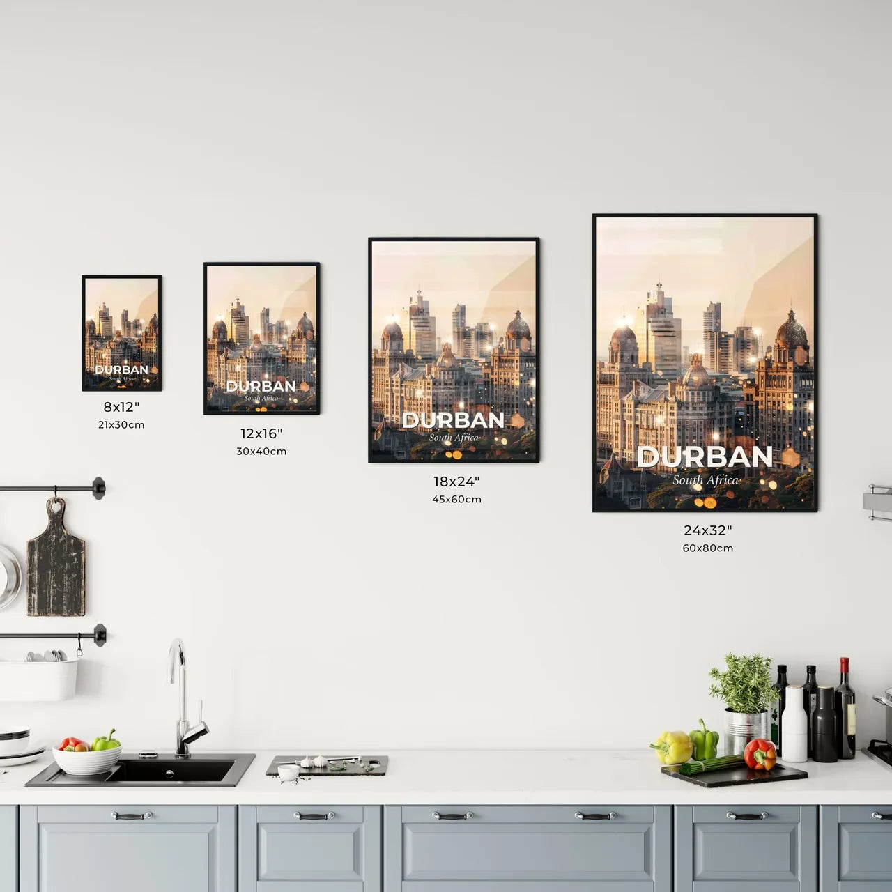 Durban Skyline Double Exposure Poster Art Office Art