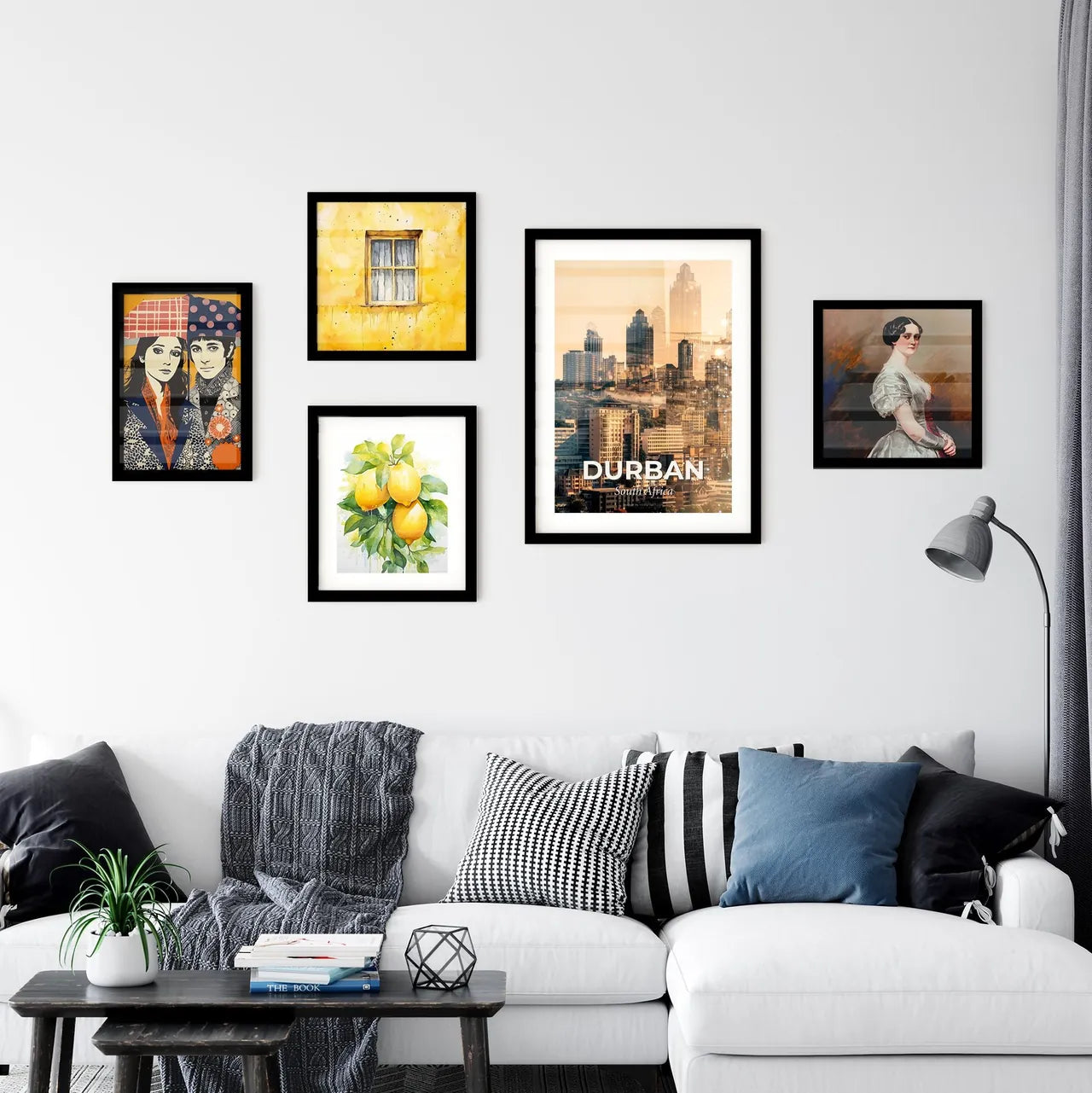 Durban Skyline Double Exposure Cityscape Art Wall Art