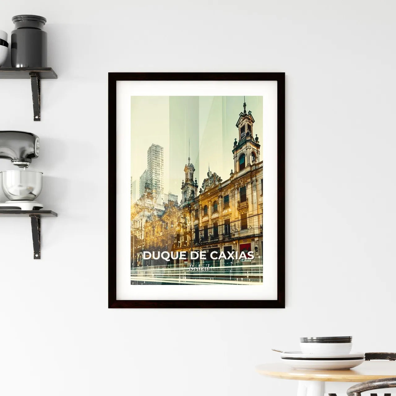 Duque de Caxias Cityscape Art Print Framed Print