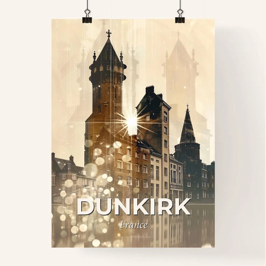 Dunkirk City Skyline Composite Poster Art Poster