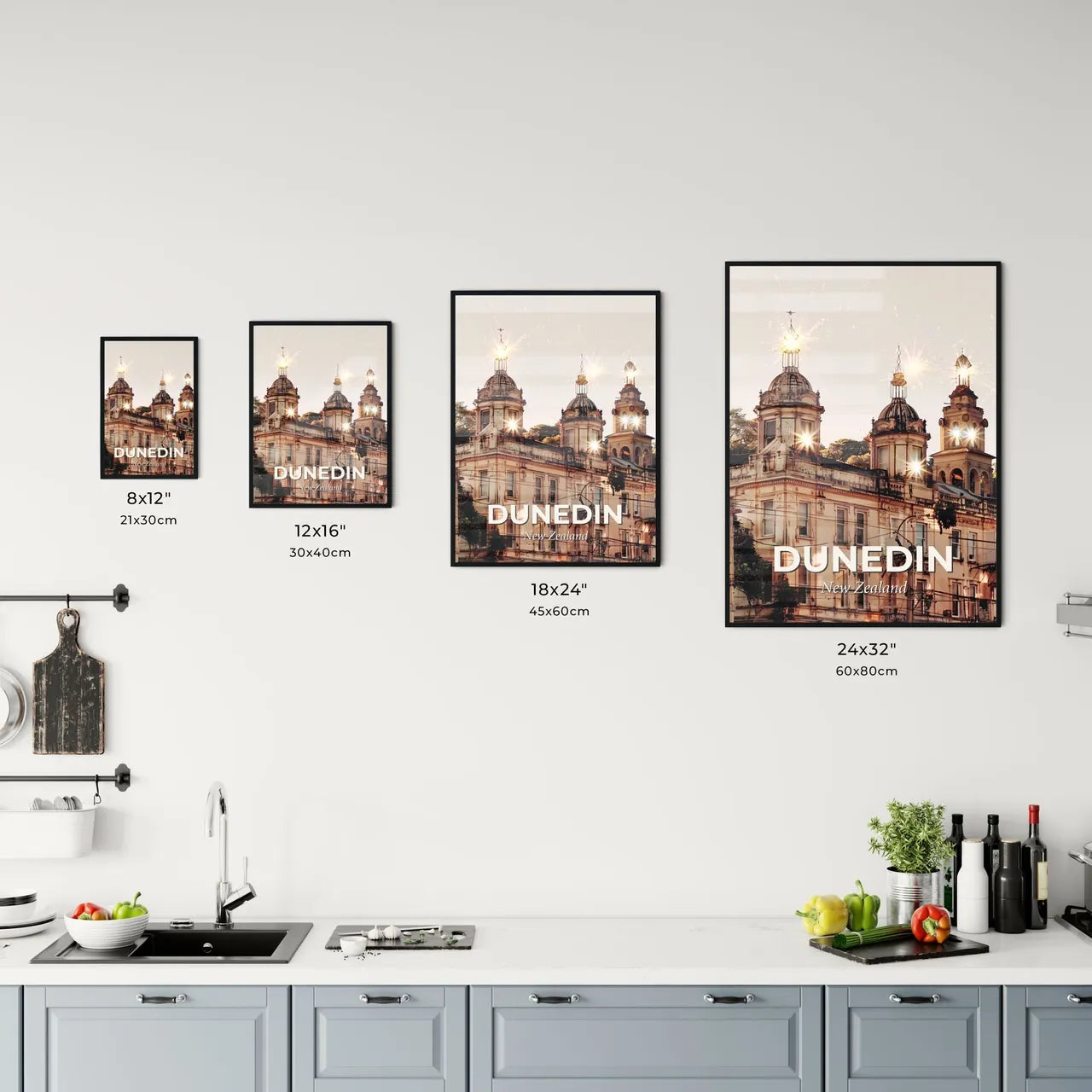 Dunedin Skyline Double Exposure Composite Art Poster Office Art