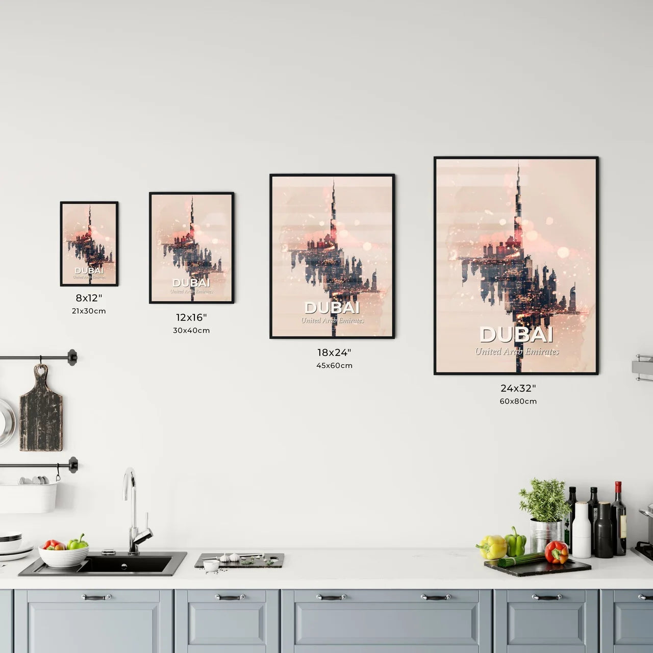 Dubai Skyline Double Exposure Composite Art Office Art