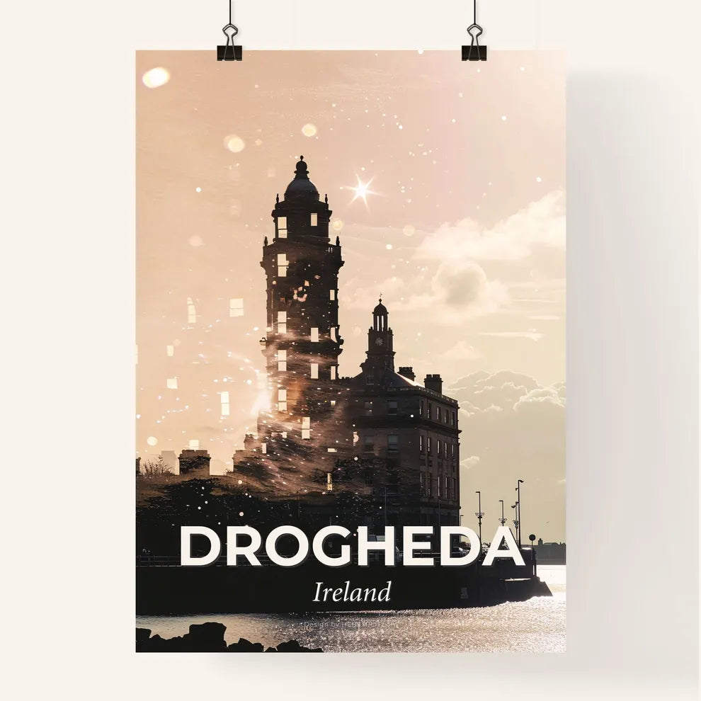 Drogheda Ireland Cityscape Double Exposure Poster Poster