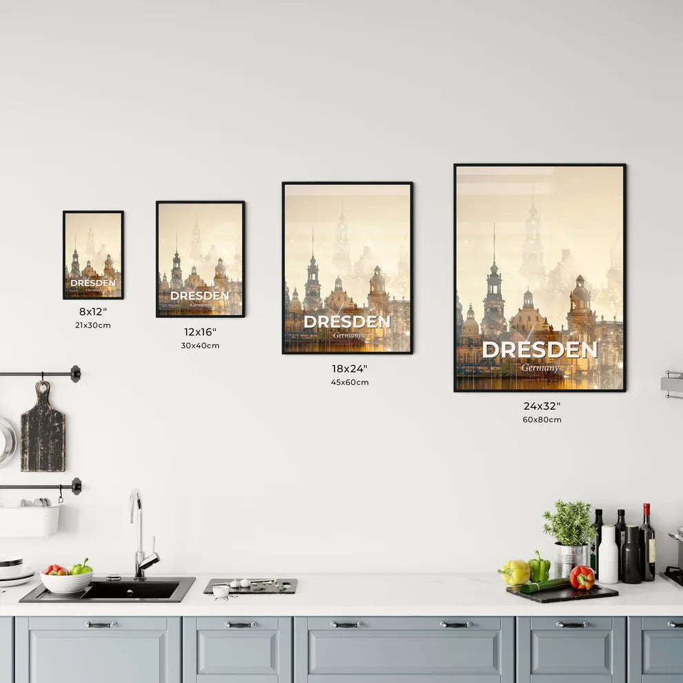 Dresden City Skyline Art Poster Masterpiece Office Art