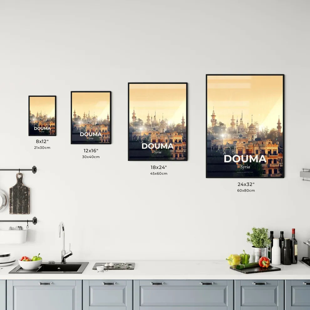 Douma Architectural Icons Double Exposure Skyline Office Art
