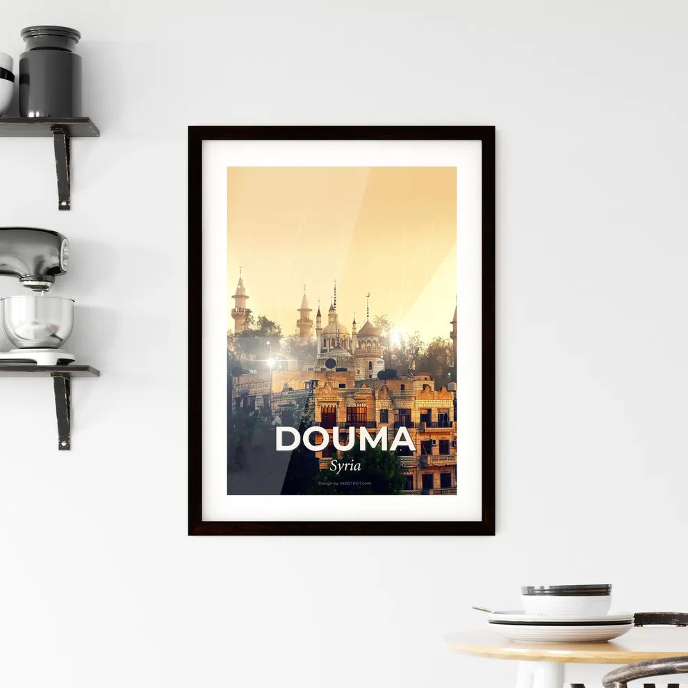 Douma Architectural Icons Double Exposure Skyline Framed Print