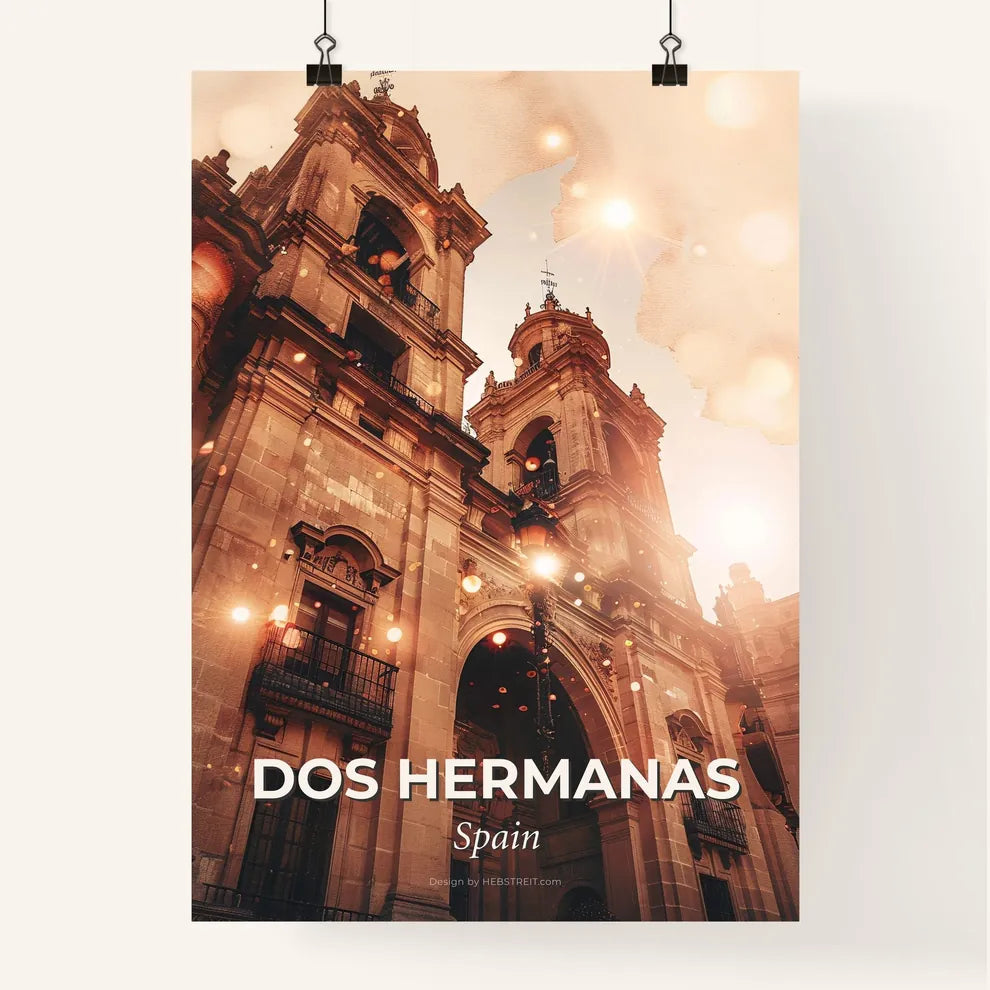Dos Hermanas City Skyline Double Exposure Poster Poster