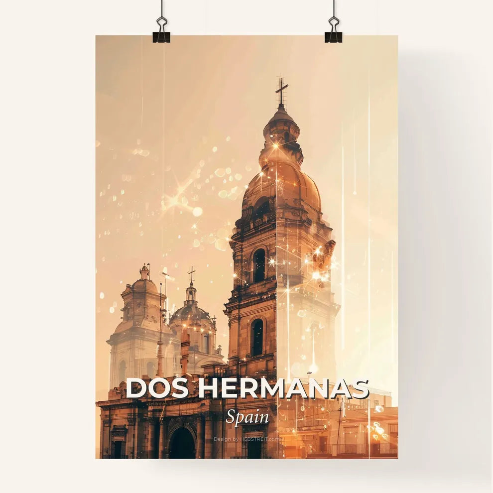 Dos Hermanas Skyline Composite Art Poster Poster
