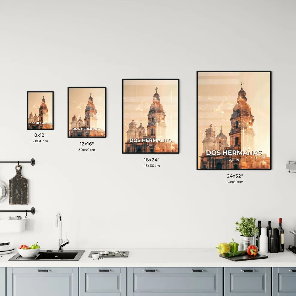 Dos Hermanas Skyline Composite Art Poster Office Art