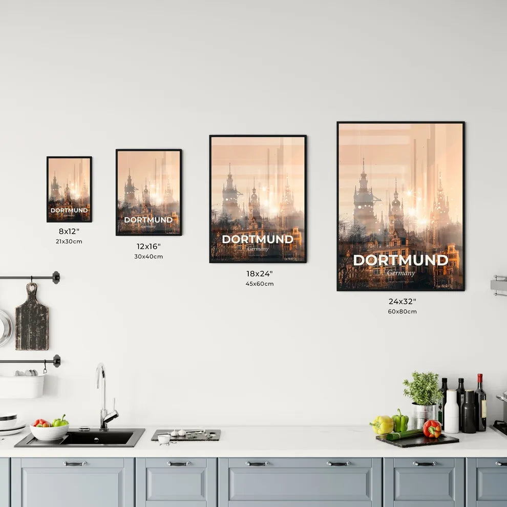 Dortmund Skyline City Art Poster Office Art