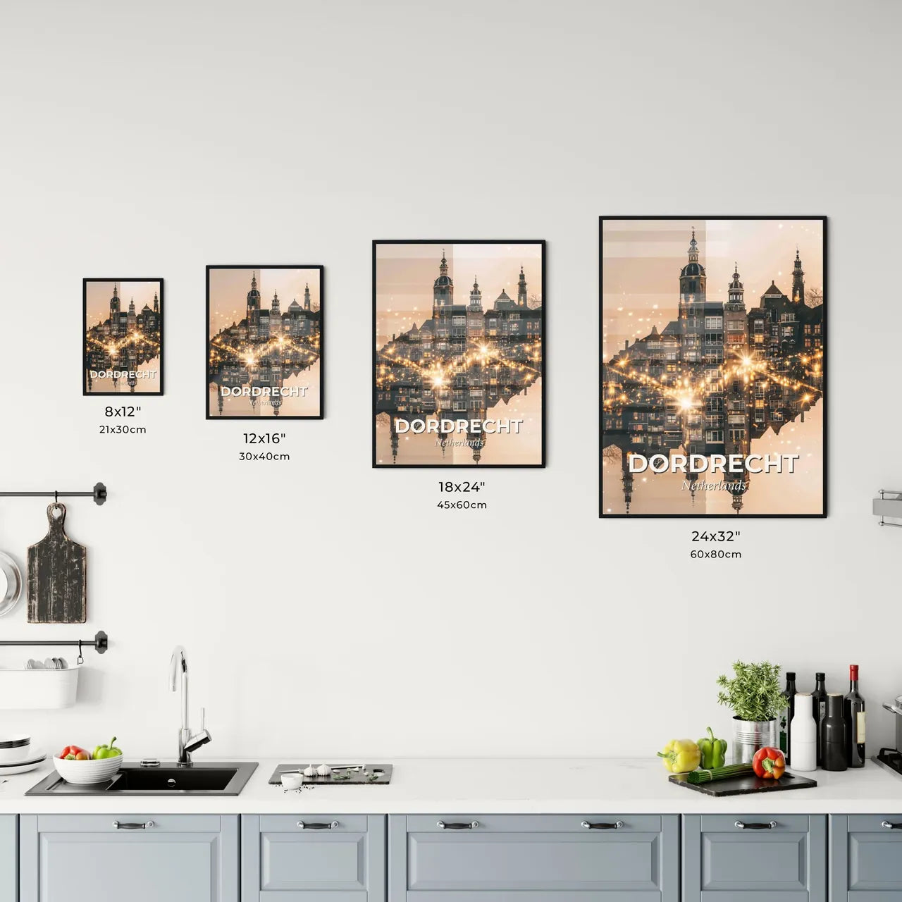 Dordrecht Skyline Double Exposure Cityscape Office Art