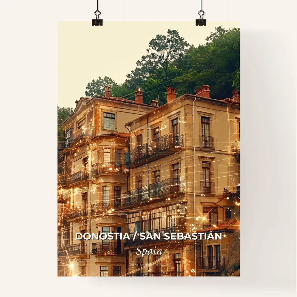 San Sebastian Skyline Composite Art Poster Poster
