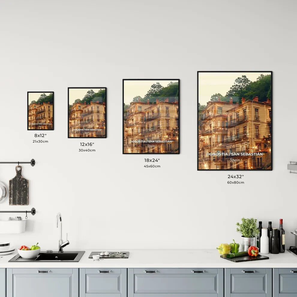 San Sebastian Skyline Composite Art Poster Office Art