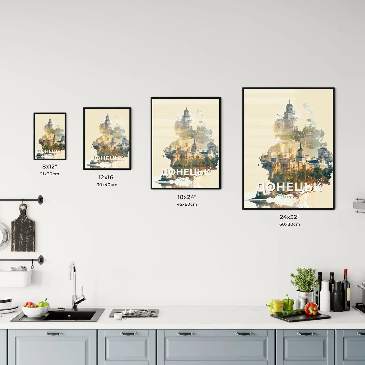 Captivating Donetsk Cityscape Art Composite Skyline Glow Office Art