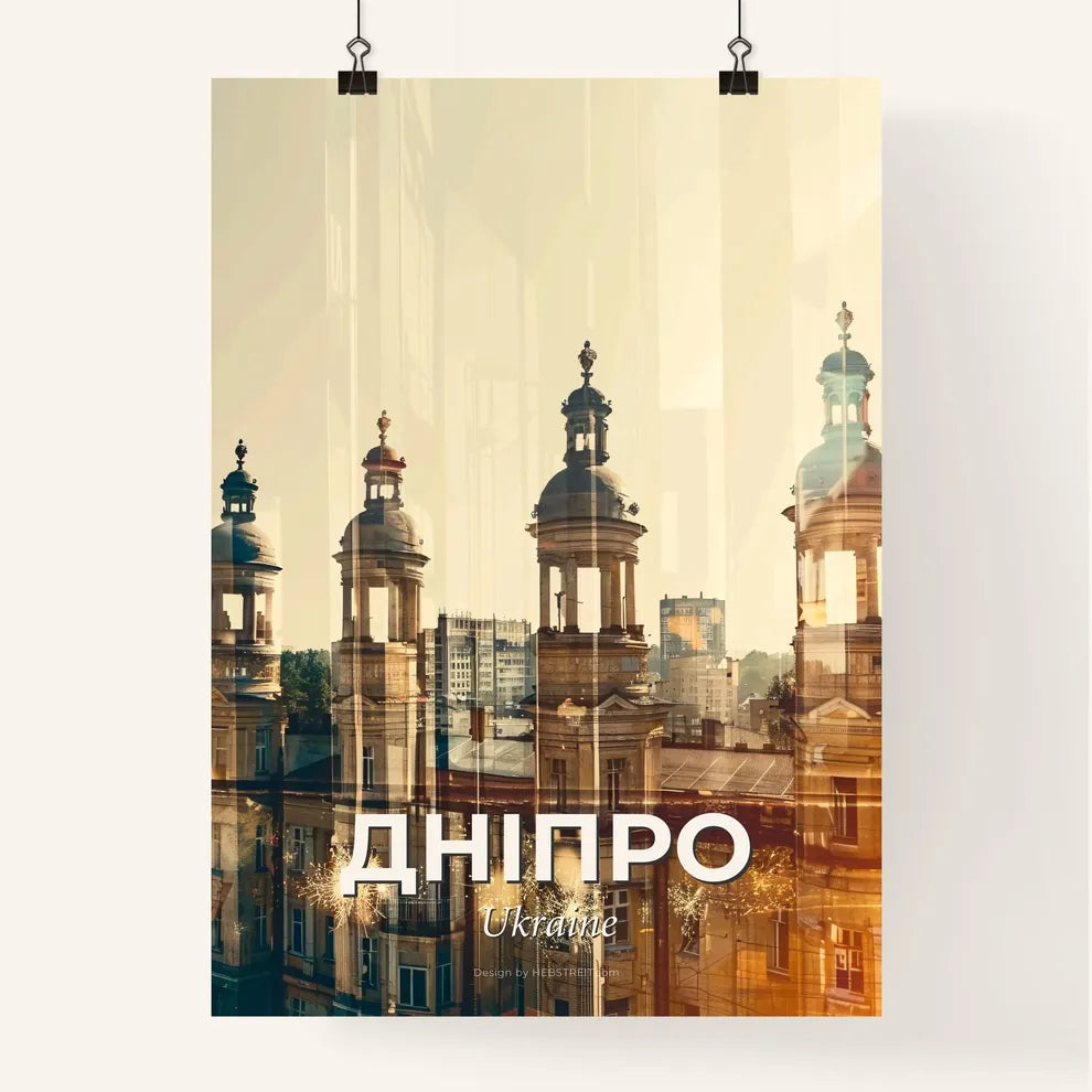 Dnipro City Skyline Architecture Composite Poster Poster