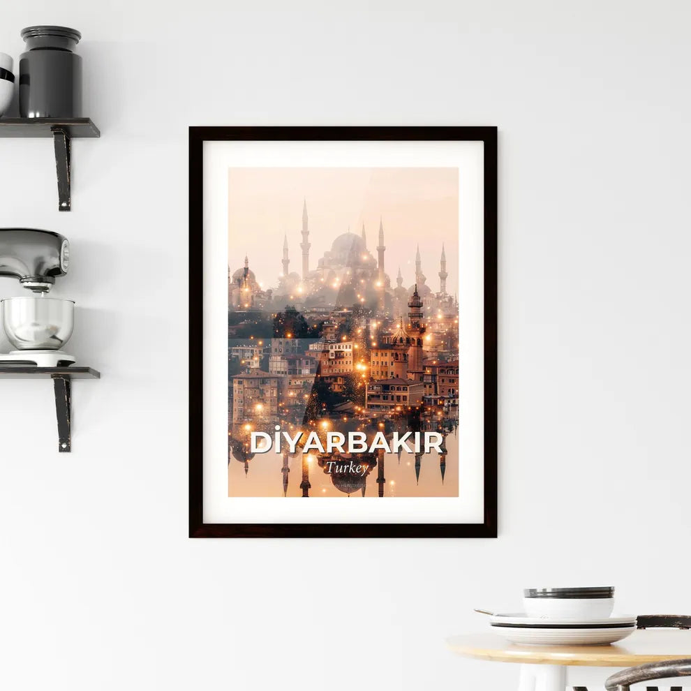 Diyarbakir Skyline Composite Art Poster Framed Print