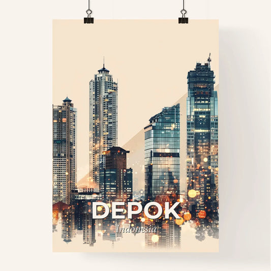 Depok Double Exposure Composite Poster Poster