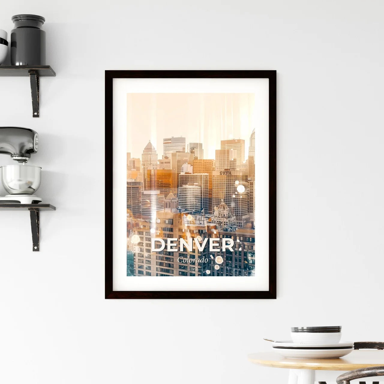 Denver Skyline Framed Print