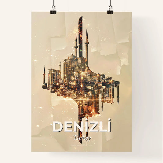 Denizli Skyline Local Architecture Art Poster Poster
