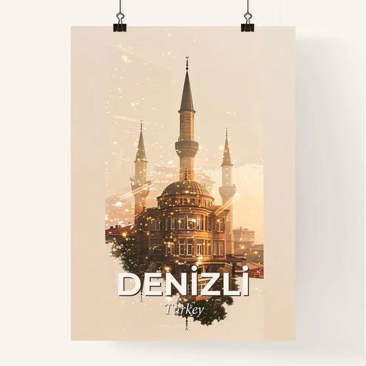 Denizli City Skyline Local Architecture Art Poster Poster