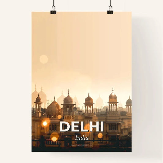 Delhi Skyline Double Exposure Composite Poster Art Poster