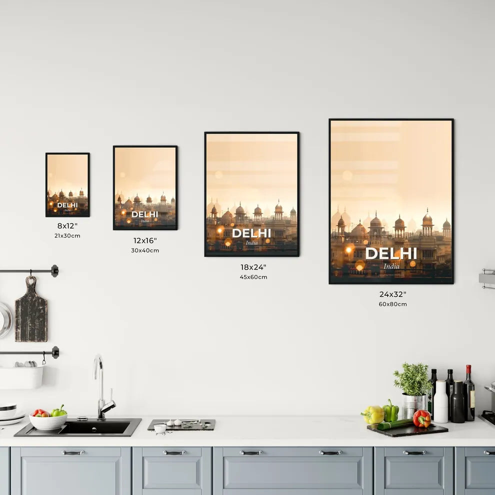 Delhi Skyline Double Exposure Composite Poster Art Office Art
