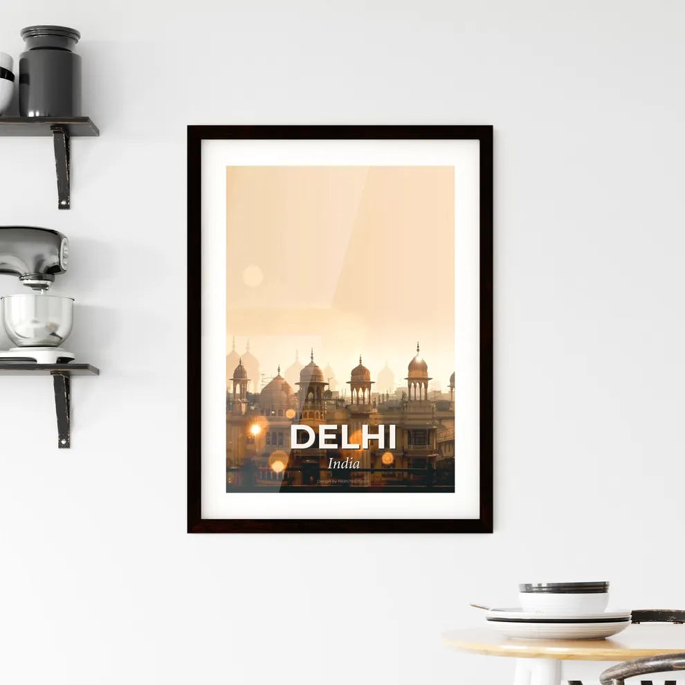 Delhi Skyline Double Exposure Composite Poster Art Framed Print