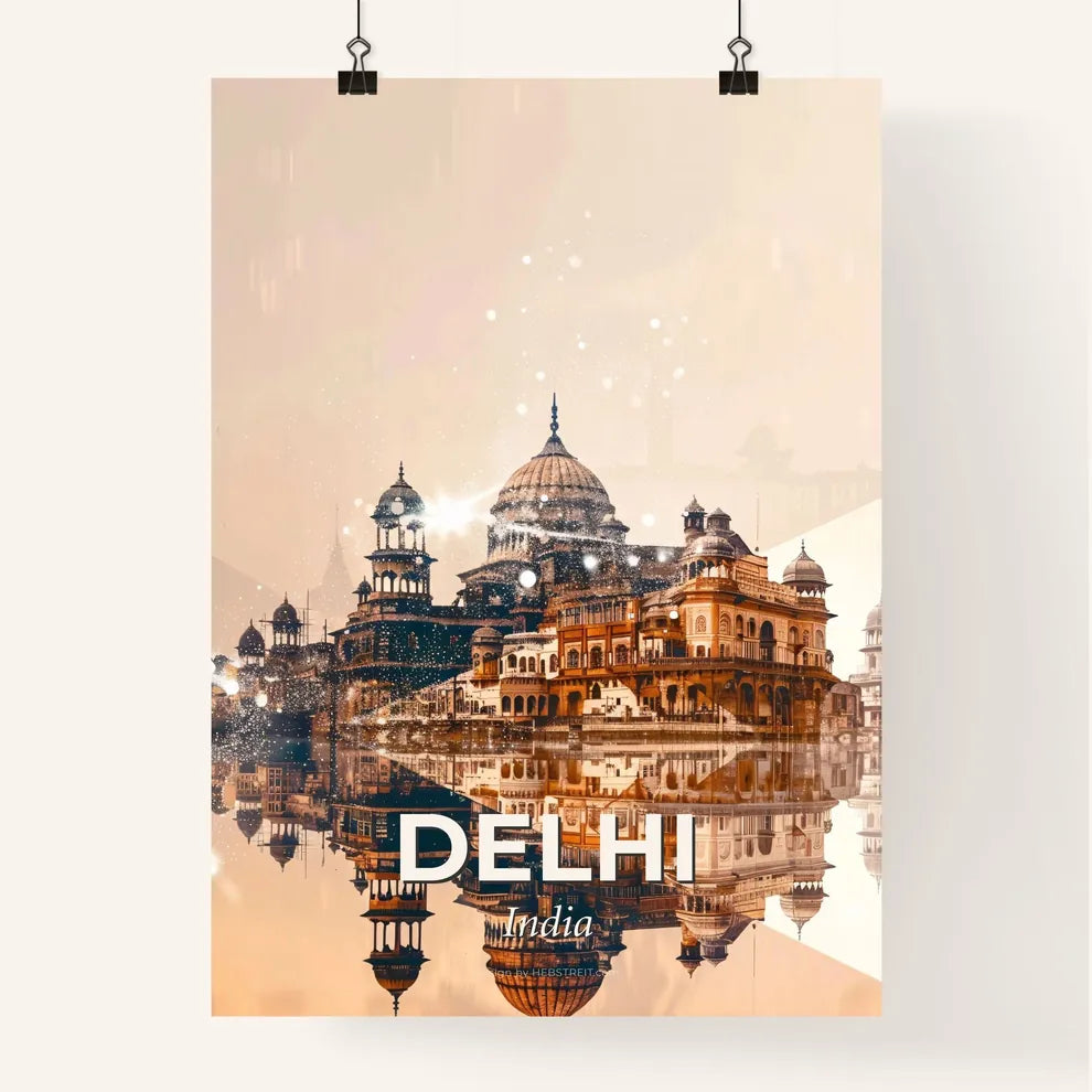 Delhi: Iconic Skyline Composite Art Poster Poster