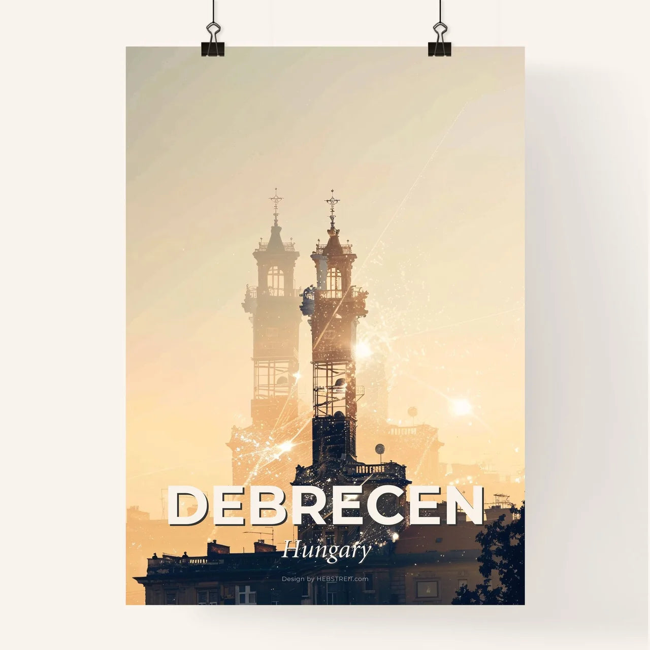 Debrecen: Skyline Art Print Poster