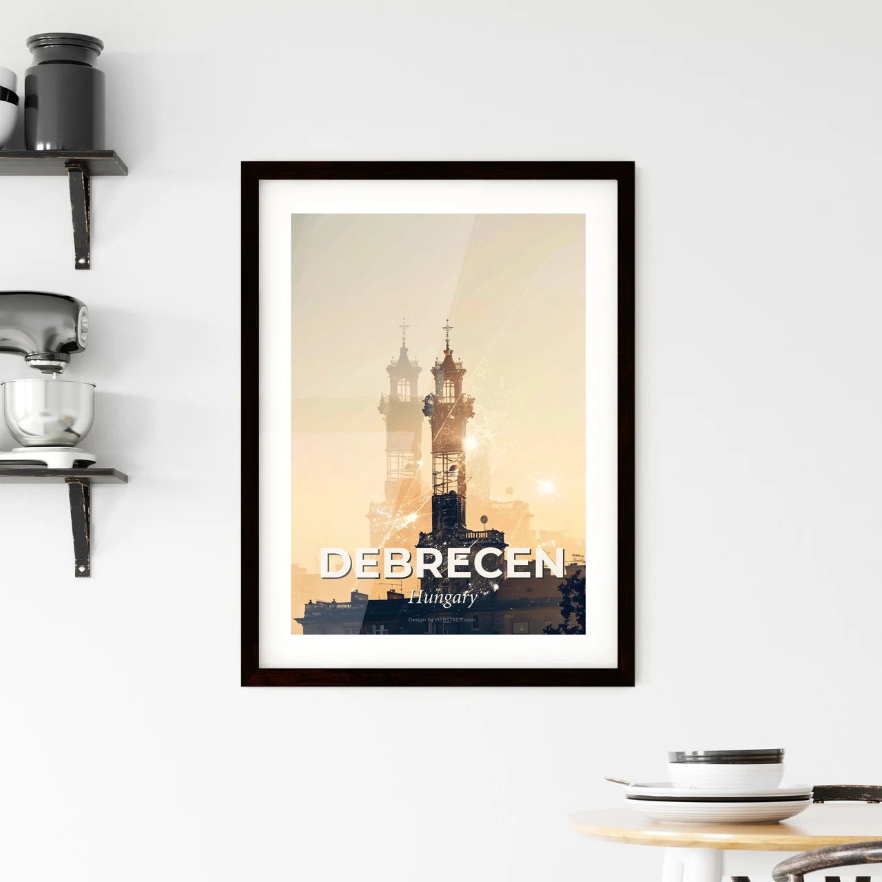Debrecen: Skyline Art Print Framed Print
