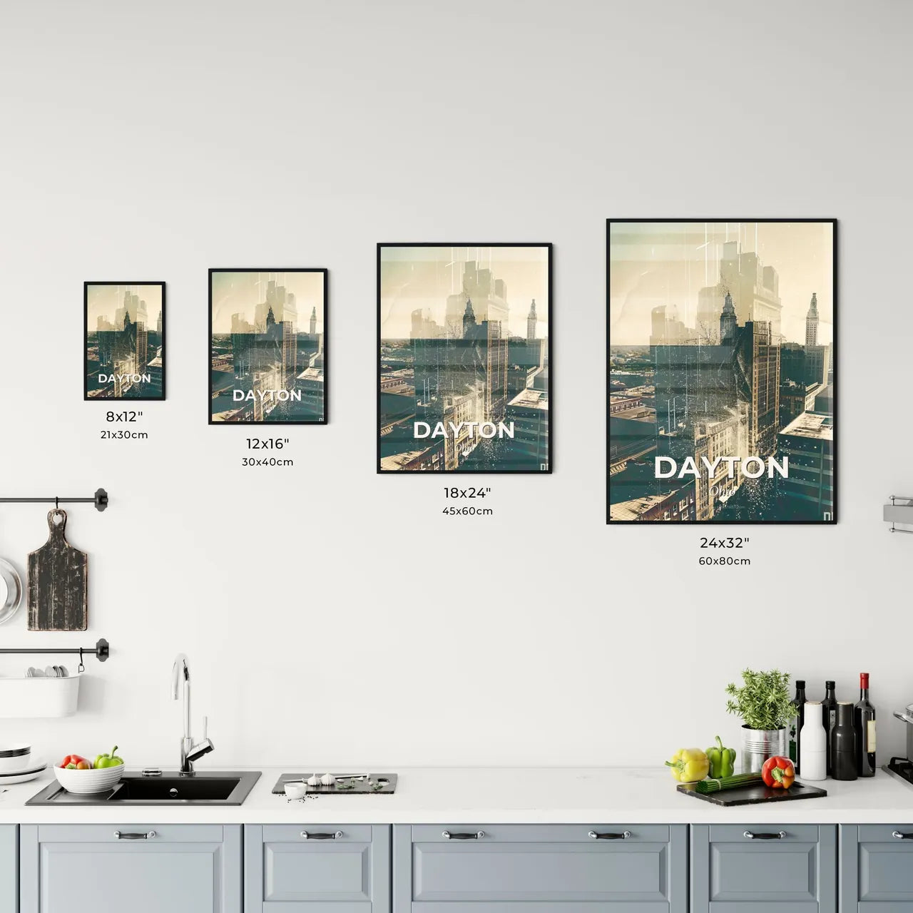 Dayton Skyline: City Icons and Local Charm Office Art