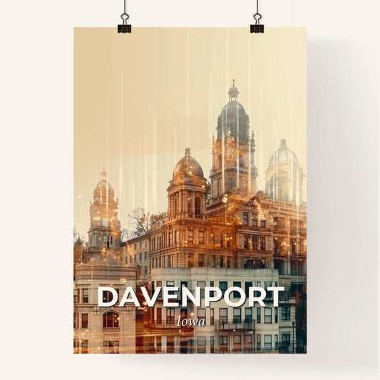 Davenport Double Skyline Composite Art Poster Poster