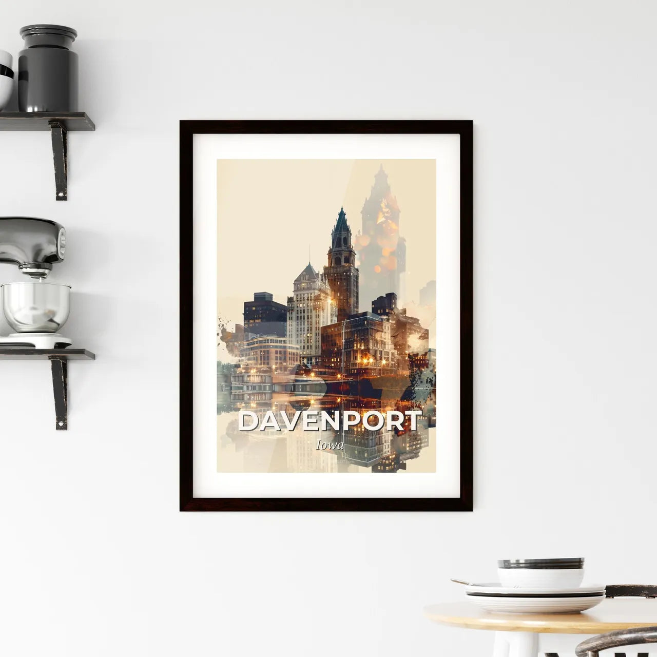 Davenport Skyline Composite Art Framed Print