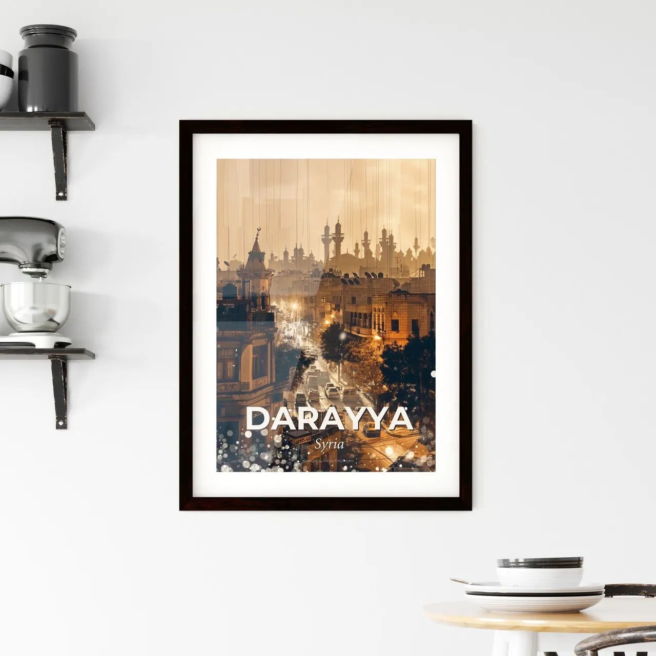 Darayya, Syria: City Skyline Artwork Framed Print