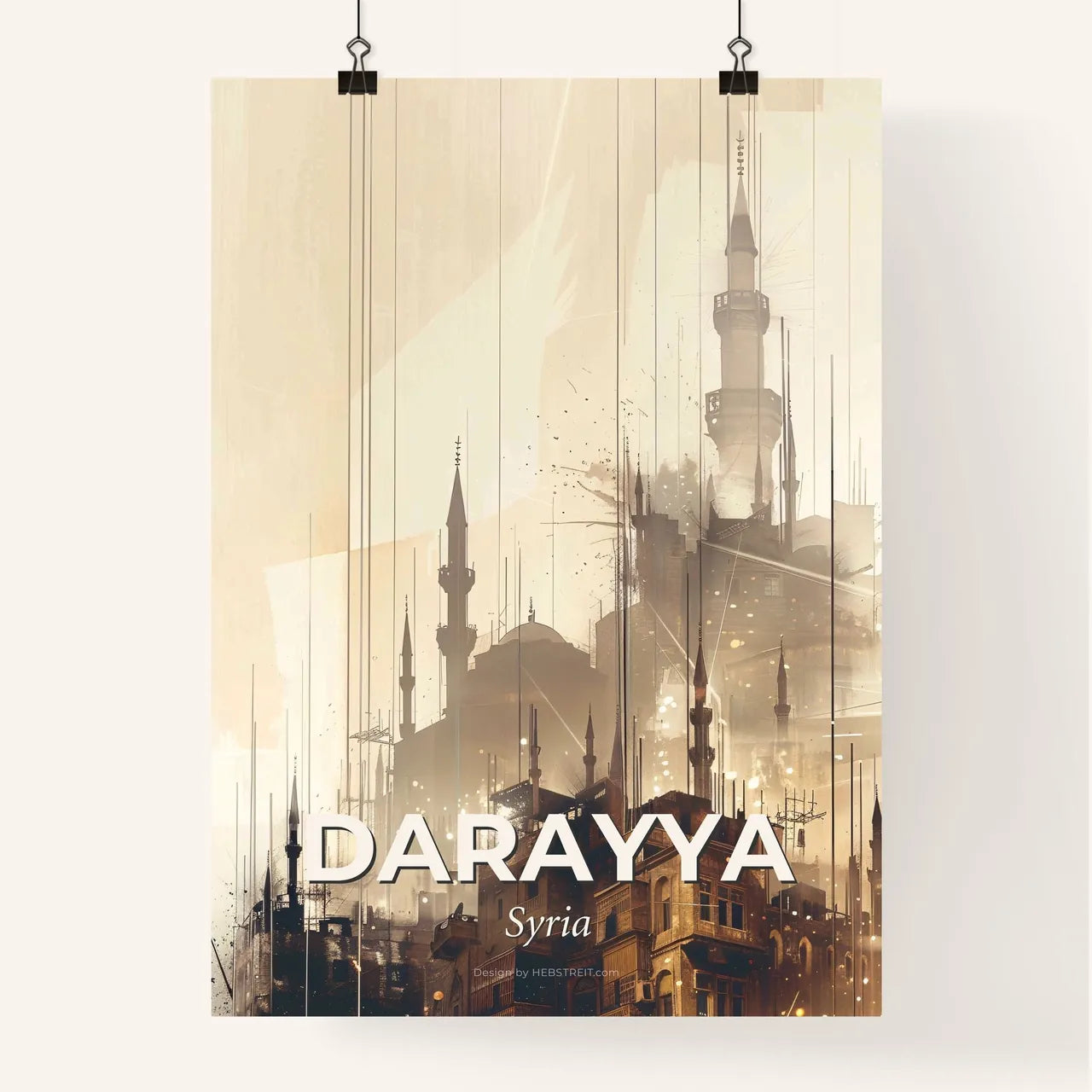 Darayya Skyline Architecture Artwork Poster Poster
