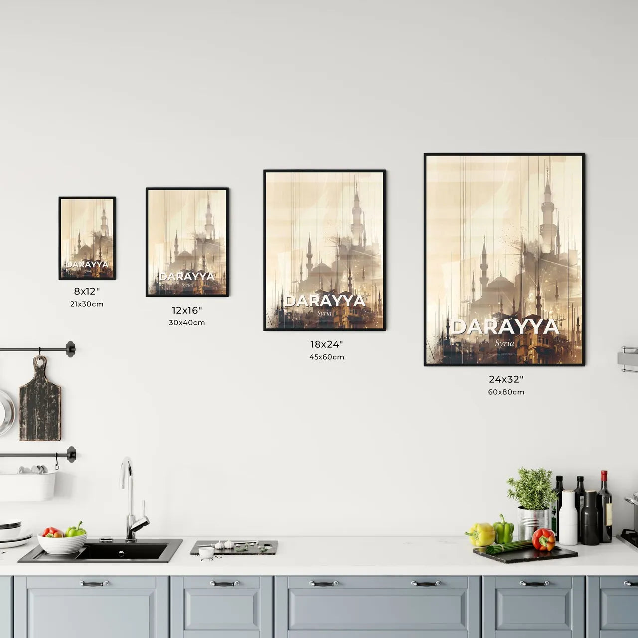 Darayya Skyline Architecture Artwork Poster Office Art