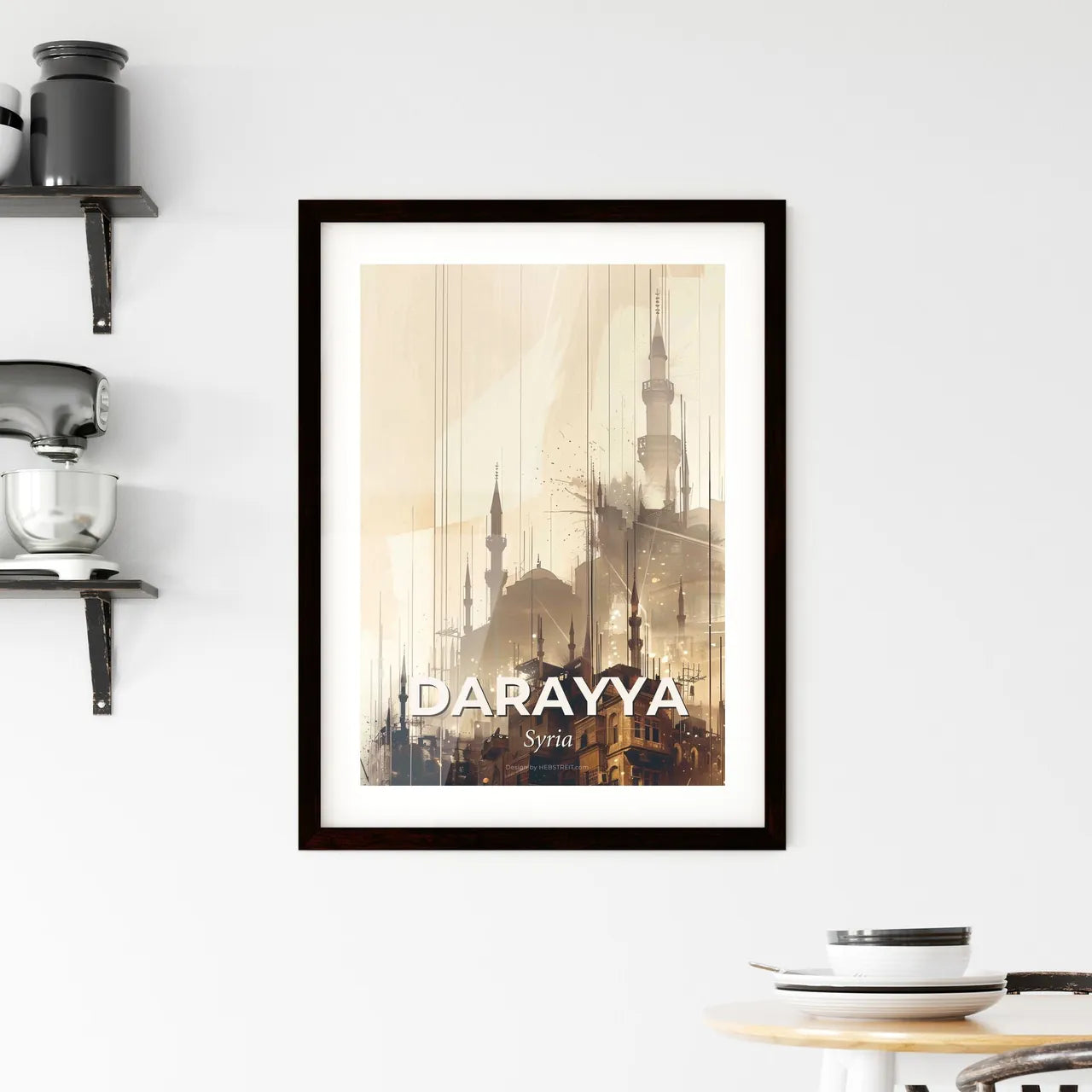 Darayya Skyline Architecture Artwork Poster Framed Print