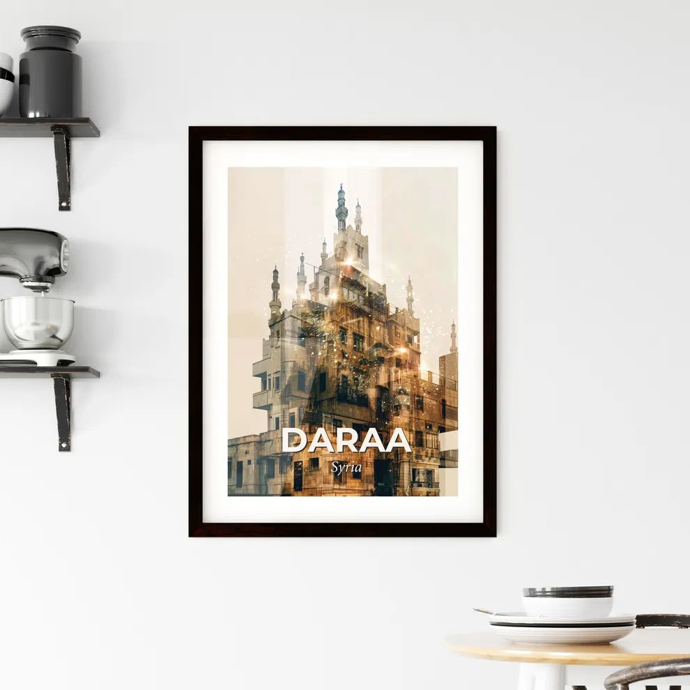 Daraa Skyline Double Exposure Composite Framed Print
