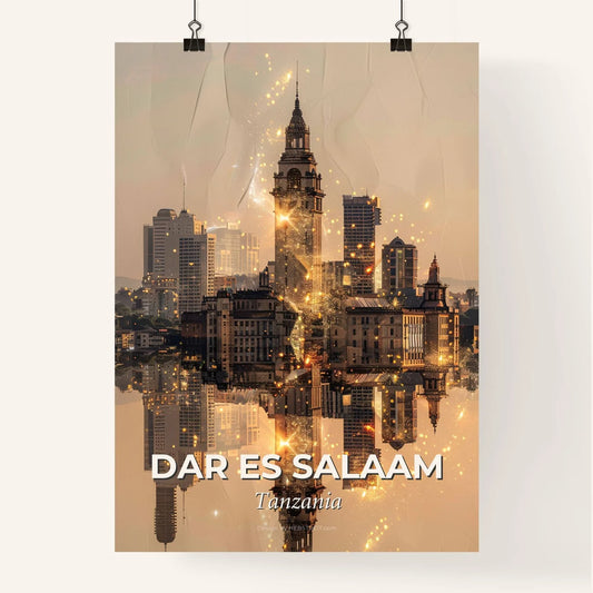 Dar es Salaam Skyline Iconic Architecture Art Poster Poster