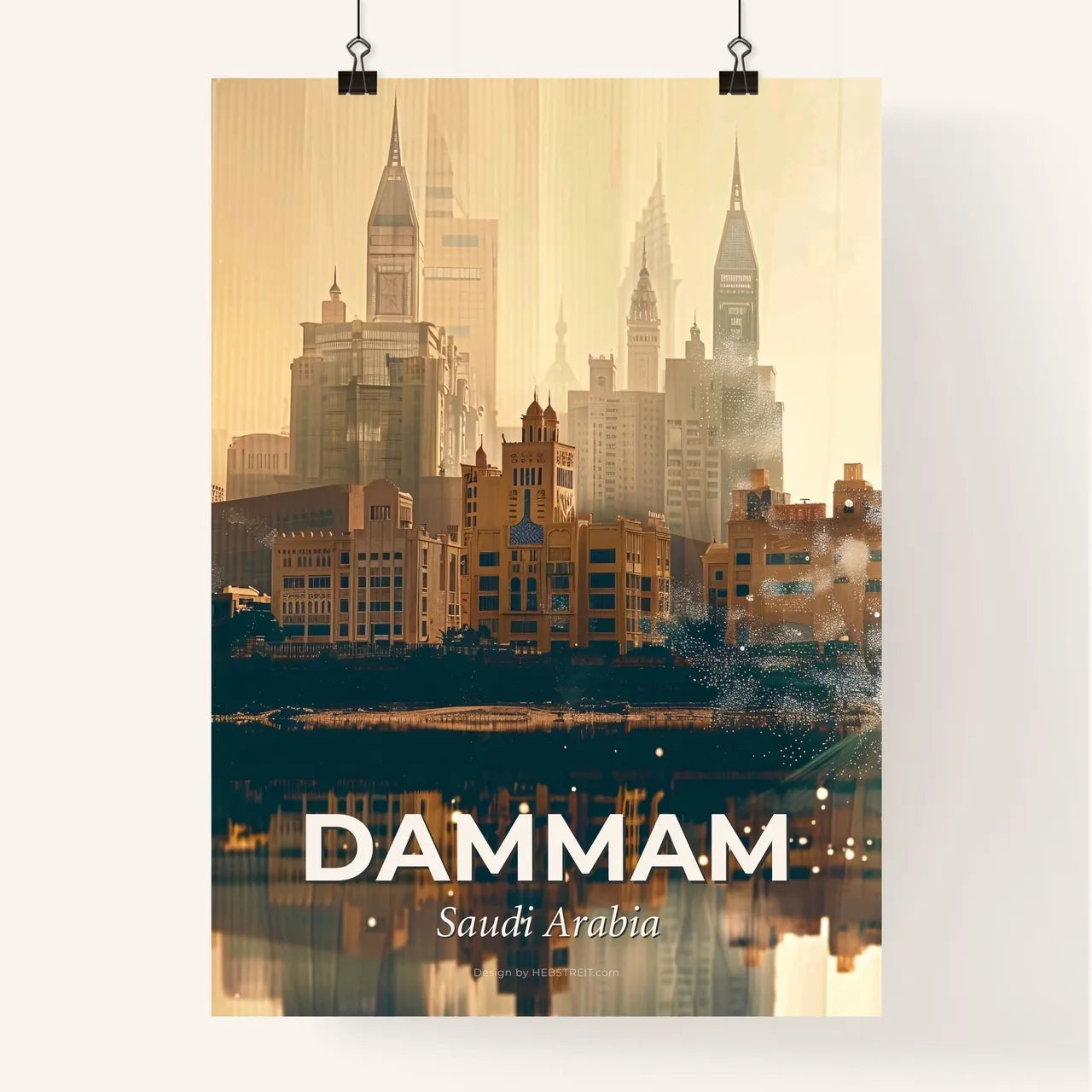 Discover Dammam in a Double Exposure Dream Poster