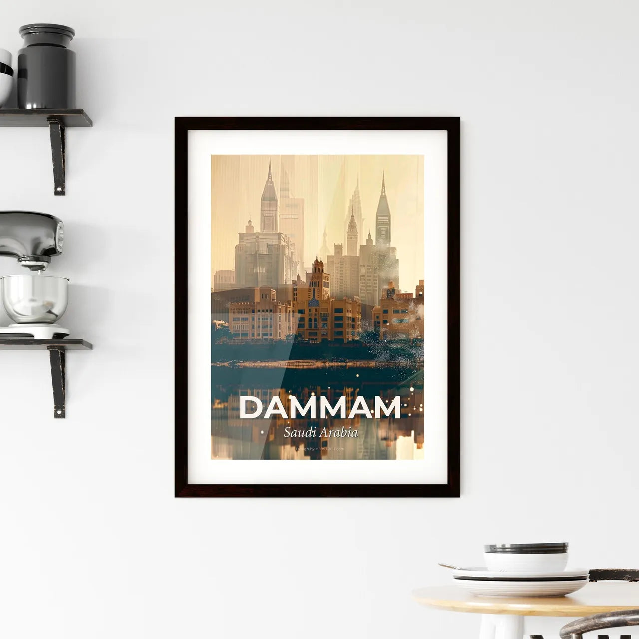 Discover Dammam in a Double Exposure Dream Framed Print