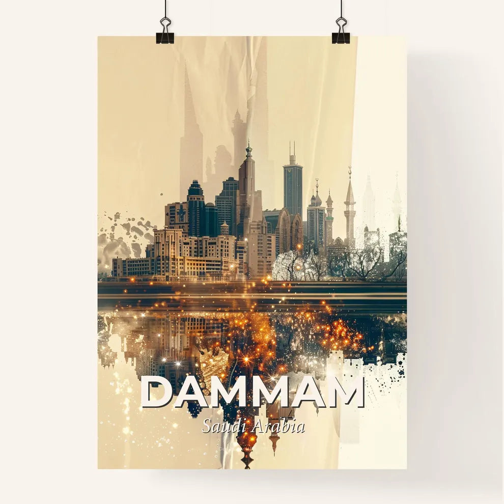 Dammam Dreamy Double Exposure Delight Poster